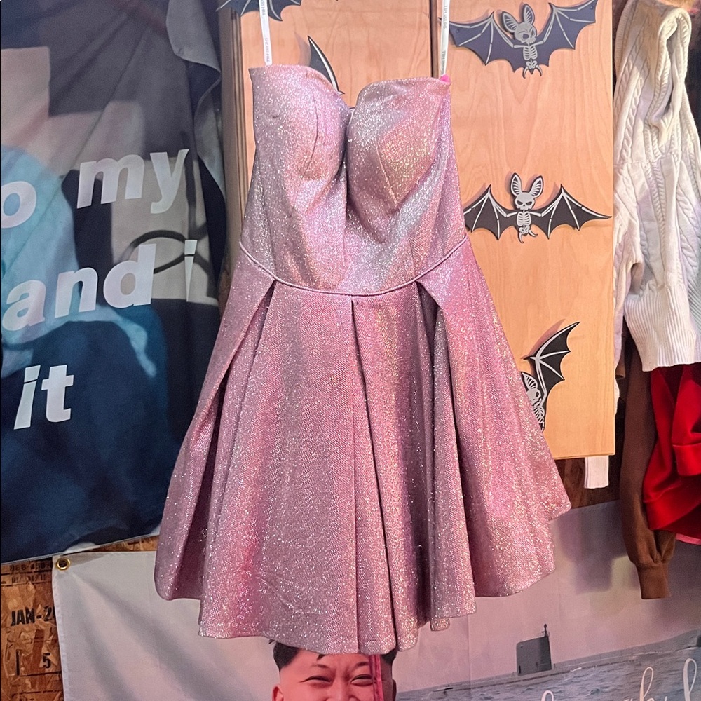 Sherri Hill Glittering Pink Gown